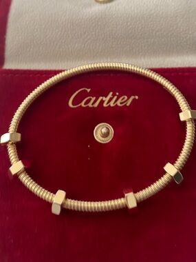 Cartier Yellow Gold Ecrou de Cartier Bracelet - size 16